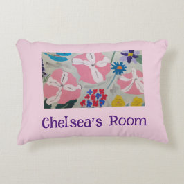 Petunia's & Zomerbloemen Gepersonaliseerd Accent Kussen