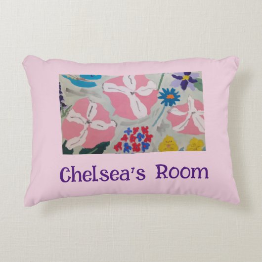 Petunia's & Zomerbloemen Gepersonaliseerd Accent Kussen (Voorkant)