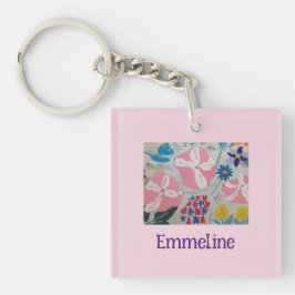 Petunia's & Zomerbloemen Gepersonaliseerd Sleutelhanger