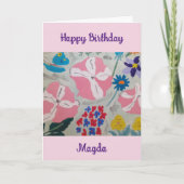 Petunia's & Zomerbloemen Verjaardag Kaart (Voorkant)