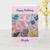 Petunia's & Zomerbloemen Verjaardag Kaart (Gele Bloem)