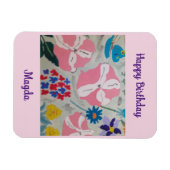 Petunia's & Zomerbloemen Verjaardagsmagneet Magneet (Horizontaal)