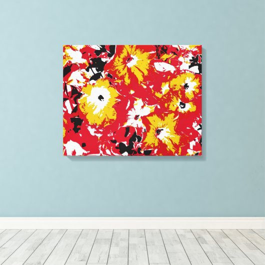 PETUNIESTROEMEN CANVAS AFDRUK (Insitu (Houten vloer))