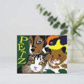 Petz World anime manga vectorkunst Briefkaart (Staand voorkant)