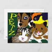 Petz World anime manga vectorkunst Briefkaart (Voorkant / Achterkant)