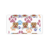 Peugen, gezelschapsdieren, honden, roze, terugkeer etiket (Voorkant)