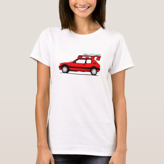 PEUGEOT 205 GTI ADVERT340 T-SHIRT (Voorkant)