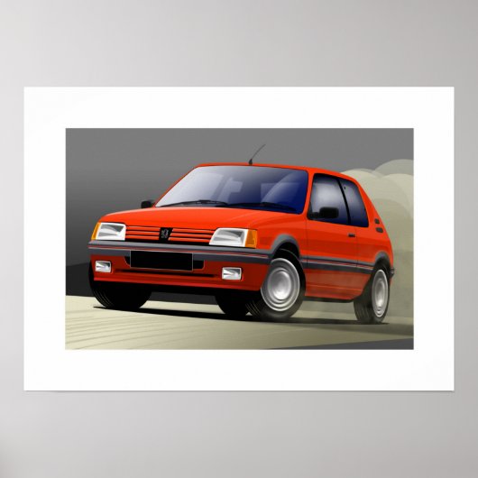 Peugeot 205 GTI Poster (Voorkant)