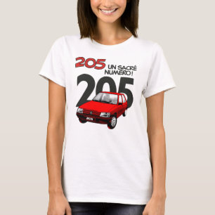PEUGEOT 205 RED342 T-SHIRT