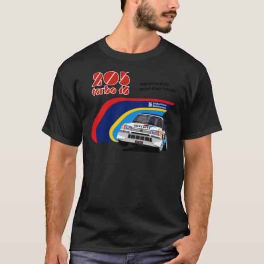 Peugeot 205 T16 Classic T-Shirt (Voorkant)