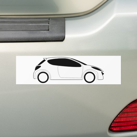 PEUGEOT 207 BUMPERSTICKER (Op auto)