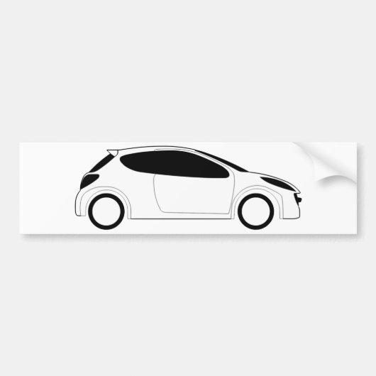 PEUGEOT 207 BUMPERSTICKER (Voorkant)