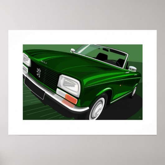 Peugeot 304 Converteerbaar Poster (Voorkant)