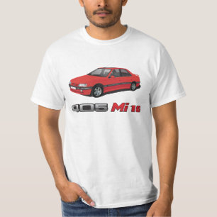 Peugeot 405 + Mi 16 rode badge, rood, DIY T-shirt