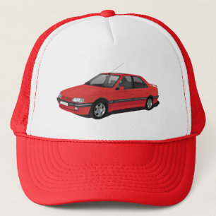 Peugeot 405 rood trucker pet