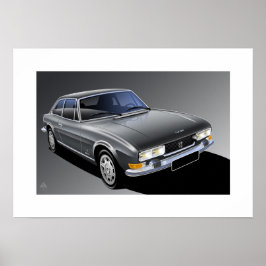Peugeot 504 Coupe Poster illustratie