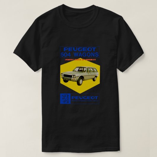 PEUGEOT 504 ESTATE FAMILY T-SHIRT (Design voorkant)