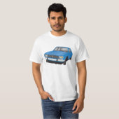 Peugeot 504 t-shirt (blauw) (Voorkant volledig)