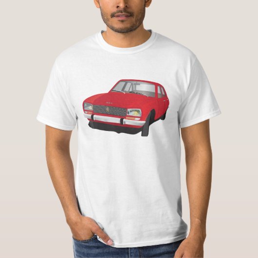 Peugeot 504 t-shirt (rood) (Voorkant)