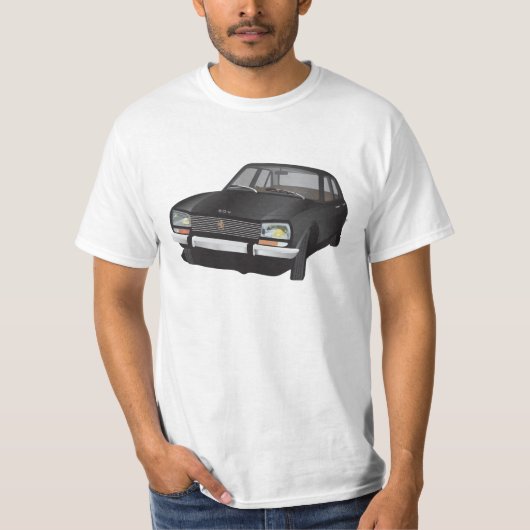 Peugeot 504 t-shirt (zwart) (Voorkant)