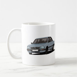 Peugeot 505 - 2 x blauw-grijze afbeeldingen - koffiemok