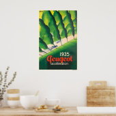Peugeot Automobile 1935 Vintage Auto Poster (Keuken)