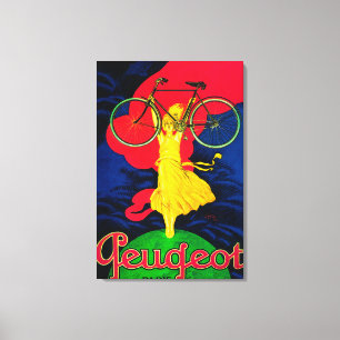Peugeot Bicycle  PosterEuropa Canvas Afdruk