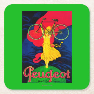 Peugeot Bicycle  PosterEuropa Kartonnen Onderzetters