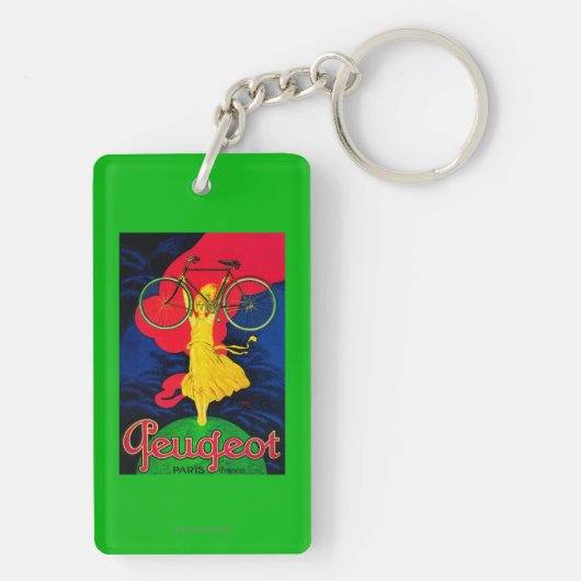 Peugeot Bicycle  PosterEuropa Sleutelhanger (achterkant)