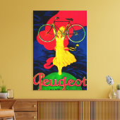 Peugeot Bicycle Vintage PosterEurope Canvas Afdruk (Insitu (Woonkamer))