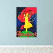 Peugeot Bicycle Vintage PosterEurope Canvas Afdruk (Insitu (Houten vloer))