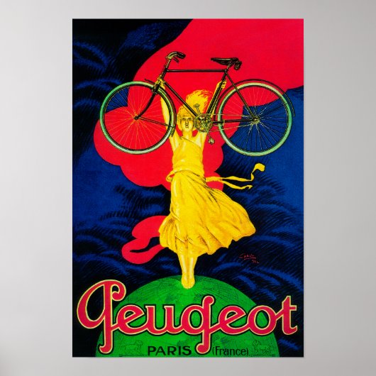 Peugeot Bicycle Vintage PosterEurope Poster (Voorkant)