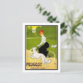 Peugeot Woman met hond Briefkaart (Staand voorkant)