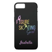 Peul Cijfer schaatsmeisje regenboogroze Case-Mate iPhone Case (Achterkant)