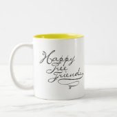 peul met vork tweekleurige koffiemok (Links)