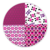 Peul van de borstbloem keramische knop (Voorkant)