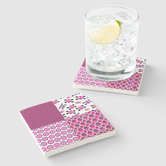 Peul van de borstbloem stenen onderzetter (Zijkant)