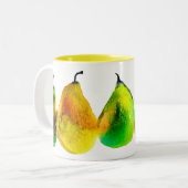 Peul-waterverf-mok met twee toonsoorten koffie tweekleurige koffiemok (Voorkant links)