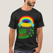 Peut gouden Pet regenboogklaver Sint Patricks Day  T-shirt (Voorkant)