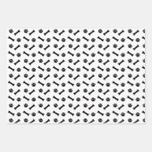 Peuten Botten ballen Zwarte Witte Dog Patronen Inpakpapier Vel (Voorkant 3)