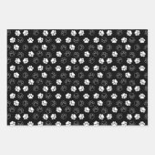 Peuten Botten ballen Zwarte Witte Dog Patronen Inpakpapier Vel (Voorkant 2)