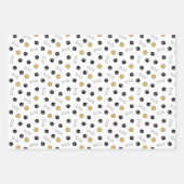 Peuten Botten ballen Zwarte Witte Dog Patronen Inpakpapier Vel (Voorkant)