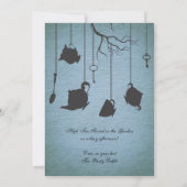 Peuten en koppen en sleutels tot verjaardag Dag Te Kaart (Achterkant)