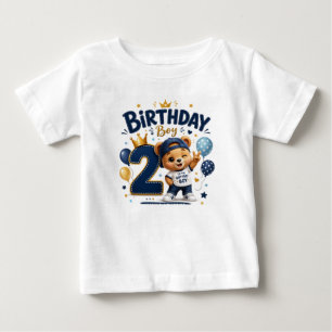 Peuter 2e verjaardag jongen Cute Beer verjaardag T