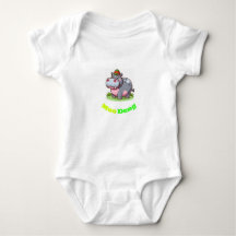 Peuter bodysuit met Moo Deng