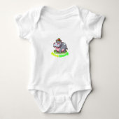 Peuter bodysuit met Moo Deng (Voorkant)