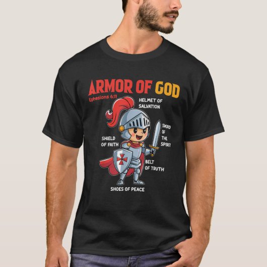 Peuter Boy Armour van God Brother Son Mannen Kind  T-shirt (Voorkant)