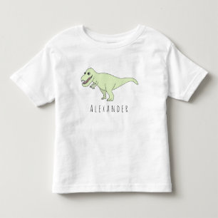 Peuter Boy Doodle T-Rex Dinosaurus met naam Kinder Shirts