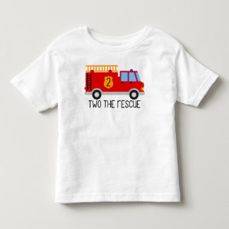 Peuter Brandweerwagen Verjaardag: Twee Ten Rescu Kinder Shirts