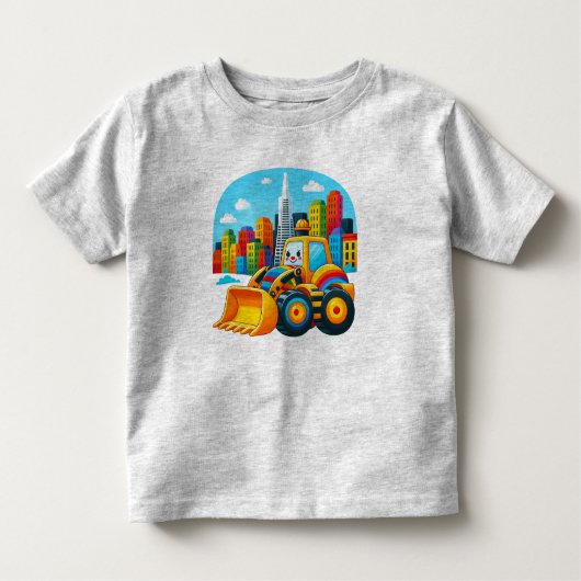 Peuter bulldozer SF Kinder Shirts (Voorkant)